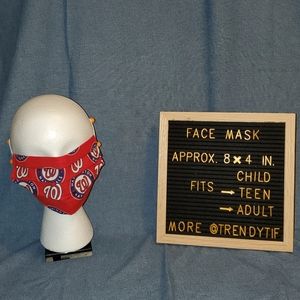 Washington Nationals Face Covering Mask Shield Washable Reusable